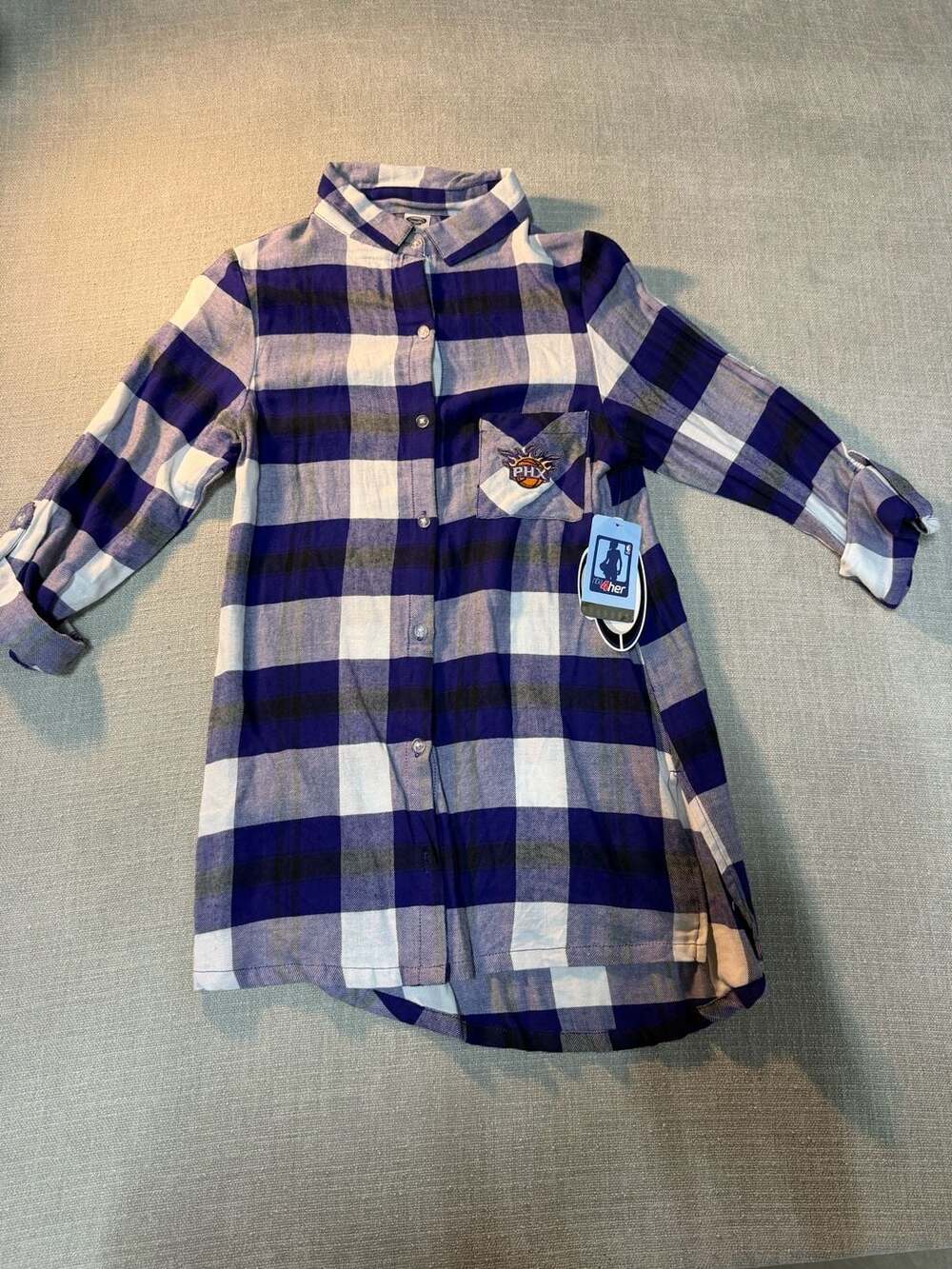 Concepts Sport Phoenix Suns NBA 4Her Women's Plaid Flannel Button-Up Shirt